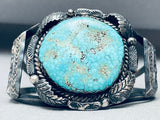 Albert Tsosie Vintage Native American Navajo Birdseye Kingman Turquoise Sterling Silver Bracelet-Nativo Arts