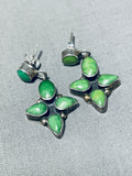 Exquisite Vintage Native American Navajo Royston Turquoise Sterling Silver Earrings-Nativo Arts