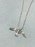 Flying Bird Vintage Native American Navajo Sterling Silver Necklace-Nativo Arts