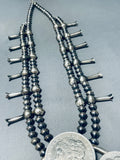 Unforgettable Native American Navajo Sterling Silver Coin Squash Blossom Necklace-Nativo Arts