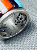 Ray Adakai Striking Vintage Native American Navajo Onyx Sterling Silver Ring-Nativo Arts
