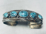 Godber Turquoise!! John Baca Important Vintage Sterling Silver Bracelet-Nativo Arts