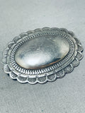 Superior Vintage Native American Navajo Sterling Silver Concho Pendant/ Pin-Nativo Arts