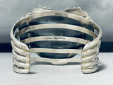 Nez Heart Of Jasper Native American Navajo Sterling Silver Bracelet 138 Grams-Nativo Arts