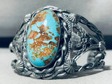 Museum On The Wrist! Vintage Native American Navajo Turquoise Sterling Silver Bracelet-Nativo Arts