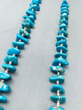 145 Grams Heavy Turquoise Nugget Vintage Native American Navajo Heishi Necklace Old-Nativo Arts