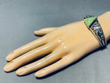 Les Beaker Orvil Jack Turquoise!! Vintage Native American Navajo Sterling Silver Bracelet-Nativo Arts