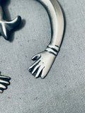 Open Arms Vintage Native American Navajo Wil Begay Sterling Silver Pendant-Nativo Arts