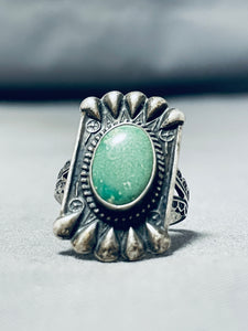 Authentic Vintage Native American Navajo Royston Turquoise Sterling Silver Ring-Nativo Arts