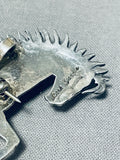 Mark Yazzie Native American Navajo Turquoise Sterling Silver Horse Pin/ Pendant Signed-Nativo Arts