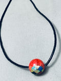 Native American Important Vintage Santo Domingo Chris Nieto Inlay Sterling Silver Necklace-Nativo Arts