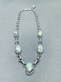 Important Vintage Native American Navajo Dry Creek Turquoise Sterling Silver Necklace-Nativo Arts