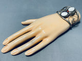 Fascinating Vintage Native American Navajo Mother Of Pearl Sterling Silver Bracelet-Nativo Arts