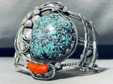 One Of The Best Vintage Native American Navajo Spiderweb Turquoise Sterling Silver Bracelet-Nativo Arts