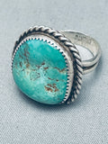 Stunning Vintage Native American Navajo Royston Turquoise Sterling Silver Ring Old-Nativo Arts