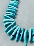 Magnificent 96 Grams Native American Navajo Easter Blue Turquoise Sterling Silver Necklace-Nativo Arts