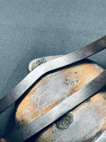 Antelope Canyon!! Vintage Native American Navajo Petrified Wood Sterling Silver Bracelet-Nativo Arts