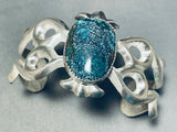 Spiderweb Turquoise Galore!! Vintage Native American Navajo Sterling Silver Bracelet-Nativo Arts