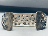 Dak Willie Most Unique Vintage Native American Navajo Sterling Silver Bracelet-Nativo Arts