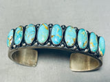 Important Heavy Vintage Native American Navajo Kirk Smith Turquoise Sterling Silver Bracelet-Nativo Arts