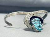 Elegant Vintage Native American Navajo Sleeping Beauty Turquoise Sterling Silver Bracelet-Nativo Arts