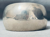 Elegant Vintage Native American Navajo Mirrored Sterling Silver Cuff Bracelet