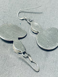 Dazzling Vintage Native American Navajo Morenci Turquoise Sterling Silver Earrings-Nativo Arts