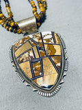 The Best Vintage Native American Navajo Tiger's Eye Sterling Silver Inlay Necklace-Nativo Arts