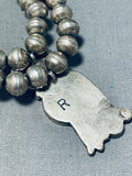 Richard Long Vintage Native American Navajo Turquoise Sterling Silver Owl Necklace-Nativo Arts