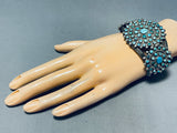 1920's/30's!!! Vintage Native American Navajo Opulent Turquoise Sterling Silver Bracelet-Nativo Arts