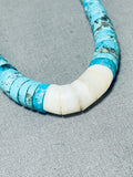 Native American Spectacular Authentic Vintage Santo Domingo Turquoise Sterling Silver Necklace-Nativo Arts