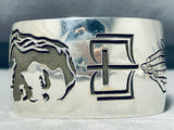 Praying Hands Vintage Native American Navajo Sterling Silver Christian Bracelet-Nativo Arts