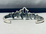 Native American So Detailed!! Vintage Navajo Pottery Sterling Silver Bracelet Cuff-Nativo Arts