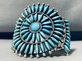 Native American Needles Of Turquoise Vintage Zuni Sterling Silver Cluster Bracelet-Nativo Arts