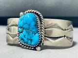 Remarkable Vintage Native American Navajo Sleeping Beauty Turquoise Sterling Silver Bracelet-Nativo Arts