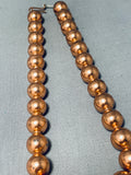 Dazzling Vintage Native American Navajo Hand Tooled Copper Necklace-Nativo Arts