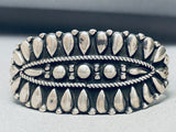 Teardrop Cluster Vintage Native American Navajo Sterling Silver Bracelet-Nativo Arts