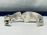 Dry Creek Turquoise!! Vintage Native American Navajo Kokopelli Sterling Silver Bracelet-Nativo Arts
