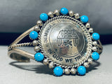 Seminole Tribe!!!! Very Rare Vintage Turquoise Sterling Silver Bracelet-Nativo Arts