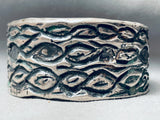 Heavy 86 Grams Vintage Native American Navajo Sterling Silver Bracelet Cuff-Nativo Arts