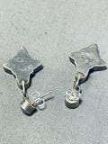 Exquisite Vintage Native American Navajo Royston Turquoise Sterling Silver Earrings-Nativo Arts