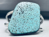 One Of Most Intense Spiderweb Turquoise Vintage Native American Navajo Sterling Silver Bracelet-Nativo Arts