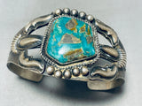 Important Kirk Smith (d) Vintage Native American Navajo Turquoise Sterling Silver Bracelet-Nativo Arts