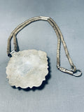 One Of Most Unique Vintage Native American Navajo Turquoise Flower Sterling Silver Necklace-Nativo Arts