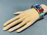 The Coolest Vintage Native American Navajo Butterfly Turquoise Sterling Silver Bracelet-Nativo Arts