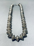 Unique Vintage Native American Navajo Sterling Silver Bead Necklace-Nativo Arts