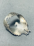 Important Vintage Native American Navajo Sterling Silver Eagle Ring-Nativo Arts