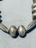 One Of The Most Unique Vintage Native American Navajo Hand Hammered Sterling Silver Necklace-Nativo Arts