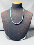 Native American Traditional Vintage Santo Domingo Royston Turquoise Sterling Silver Necklace-Nativo Arts