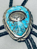 Important Charles Loloma Student Vintage Native American Navajo Sterling Silver Bolo Tie-Nativo Arts